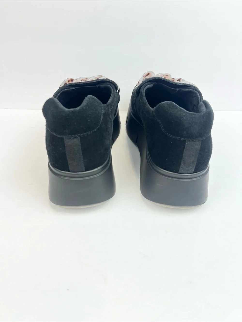 NAKED FEET Princeton black suede platform sneakers- Size 9M